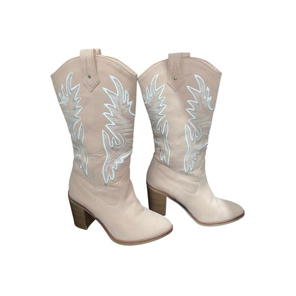 Autumn/Fall Tribal Women Coquette Retro Western Indie Rodeo Heels Boot Size 7 - Picture 1 of 8